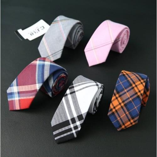 Plaid Ties For Men Fashion Casual Neck Tie Gravatas Cotton Mens Necktie for Wedding Gravata Classic Corbata Neckwear 10pcs/lot