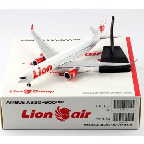 1:400 Alloy Collectible Plane Gift JC Wings XX4217 Lion Air Airbus A330-900neo Diecast Aircarft JET Model PK-LEI With Stand