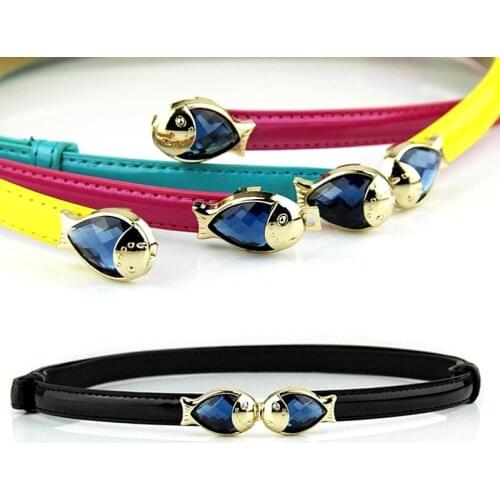 Fashion rhinestone Adjustable patent women waist leather belt girdle for dresses female ladies waistband straps