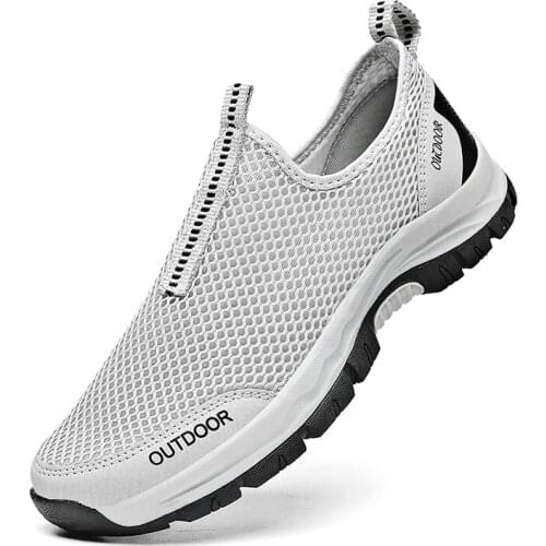 2021 New Mens Vulcanize Shoe Sneakers Summer Mesh Casual Shoes Breathable Rubber Non-slip Outdoor Shoes Men Loafers Footwear