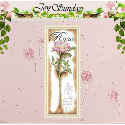 A pink rose flower painting counted 11CT 14CT Cross Stitch Sets DIY Chinese Cross-stitch Kits Embroidery Needlework home decor