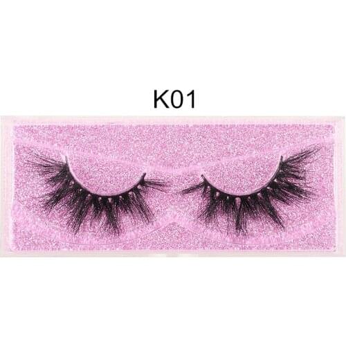 Natural False Eyelash Fake Lashes Long Makeup 3d Mink Eyelashes Extension Mink Eye Lashes for Beauty K01