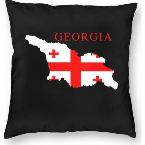 Georgia Country Map Flag Throw Pillow Cover Cushions for Sofa Fashion Pillowcover Home Decor
