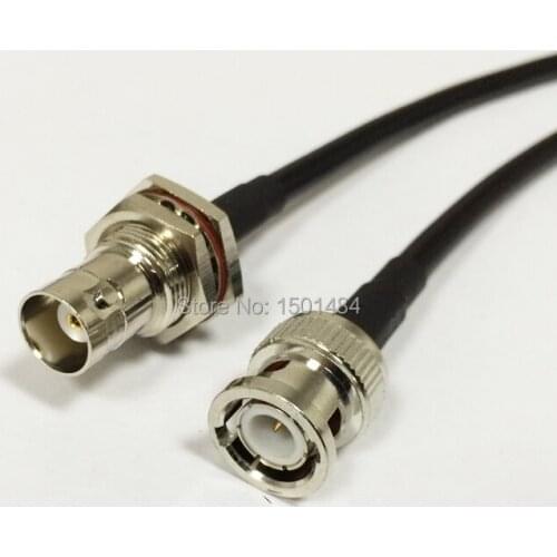 New BNC Male Plug Switch BNC Female Jack Convertor RF Coax cable RG58 Wholesale Fast Ship 50CM 20"Adapter
