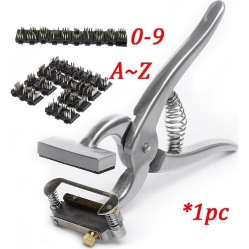 Tattoo Plier Livestock Management Tools Animal Tattoo Kit With A-Z for Pig Sheep Dog Use (5 digits) 5/16