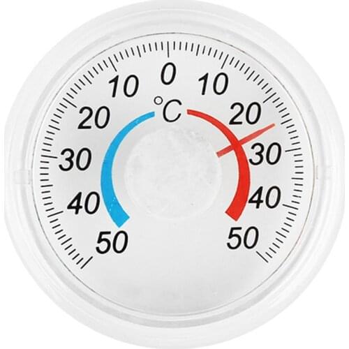 Portable Round Door and Window Thermometer Pointer Type Window Thermometer Outdoor Door and Window Thermometer Plastic