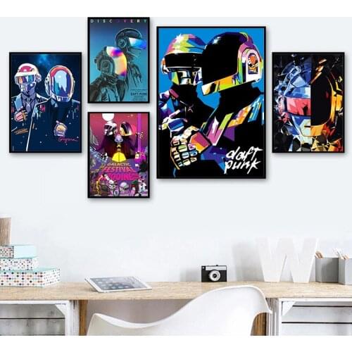 Self-adhesive Wall Sticker Designs Punk Prints Poster Alternative Abstract Art Painting Decorative Paintings for Cafes and Bars