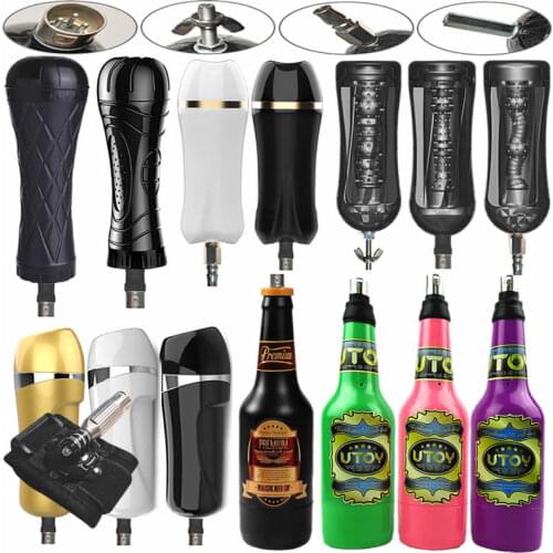 2021 Sex Machine Attachment Masturbation Cup Realistic Vagina Anal Oral Sex Toys For Male Anus Blowjob Pussy Beer Masturbator