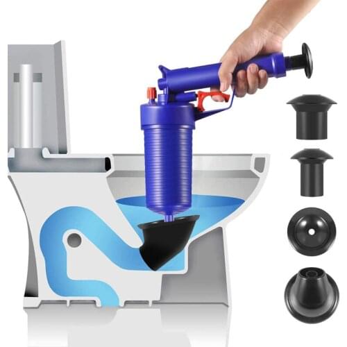Toilet Plunger Drain Clog Remover Multi-Function High Pressure Plunger Opener Pump for Toilets Bathroom Shower Sink Floor Drain