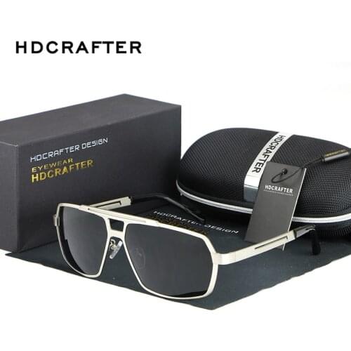 Aluminum Magnesium Sunglasses for Men Square Polarized Driving Sun Glasses Man Goggle Eyewear Accessories for Male oculos