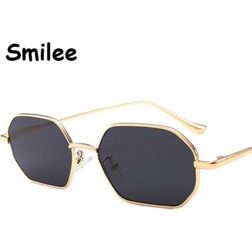 Brand Design Metal Small Frame Sunglasses Men Women High Quality Polygon Sun Glasses Shades Vintage Spuare Mirror Summer UV400