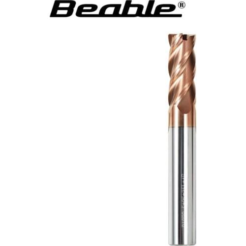Beable HRC55 4Flute Corner Rounding Solid Carbide End Mills Bull Nose For Steel Or Metal Machinery Cutter Tools
