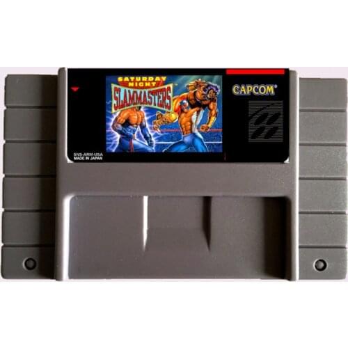 High Quality 16 Bit Saturday Night Slammasters NTSC Big Gray Game Card For USA Version Game Player