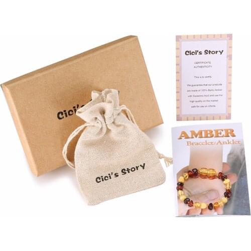 Amber Teething Bracelet Certified for Baby(Multicolor) - 2 Sizes - Lab Tested