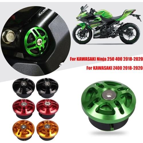 For KAWASAKI Ninja 250 400 Z400 2018-2020 Motorcycle Frame Hole Cover Caps Plug Decorative Frame Sliders Screws Cap Accessories