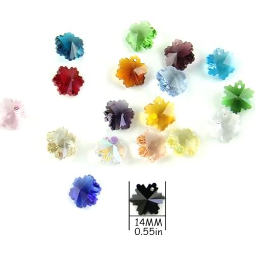 100PCS/lot , purple color, FreeShipping ,14mm crystal snowflake loose beads in 1 hole for wedding strands & chandelier beads