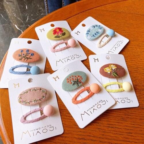 2 Pieces/set of Cute Colorful Butterfly Hairpins for Girls Sweet Hair Jewelry Clip Hairpin Headband Fashion Hair Accessories