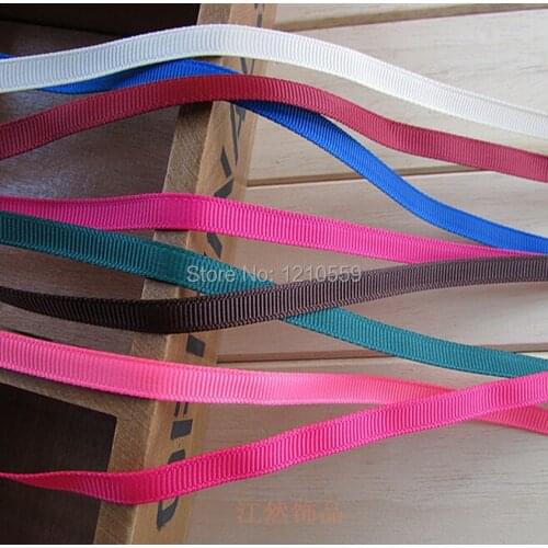 200 meters Per Lot Orange Polyester Grosgrain Ribbon Diy 6MM Width Ribbon for Webbing Decoration