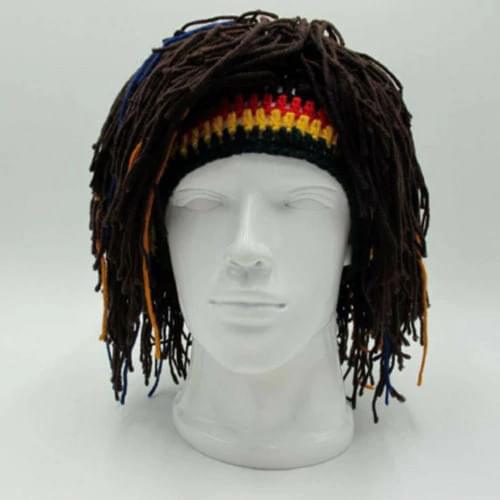 2019 Crestive Funny Reggae Dreadlocks Unisex Jamaican Knitted Beanies Wig Braid Hat Rasta Hair Hat Party Cosplay Hat