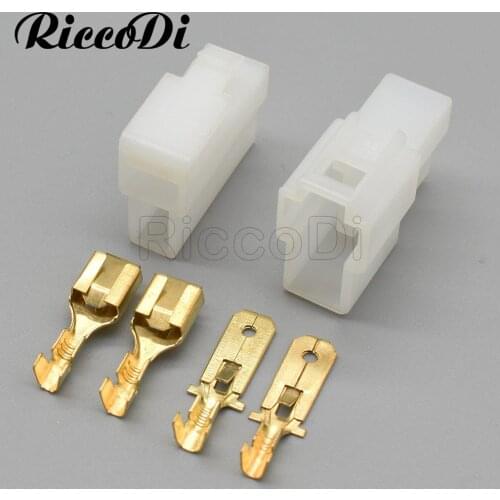 5-50 Sets P 6.3MM Automobile Connectors Wire PA66 Nylon Connector MaleFemale DJ7021-6.3-11/21 Flame Retardant Car