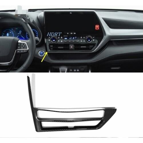 ABS Wood grain For Toyota Highlander 2022 21 2020 Accessories Car center Air conditioner outlet AC Vent switch decor Covers Trim