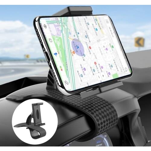 Hud Car Phone Holder Dashboard Rearview Mirror Sun Visor 3 In 1 Multipurpose Dash 360 Rotatable Sturdy Universal Mobile holder