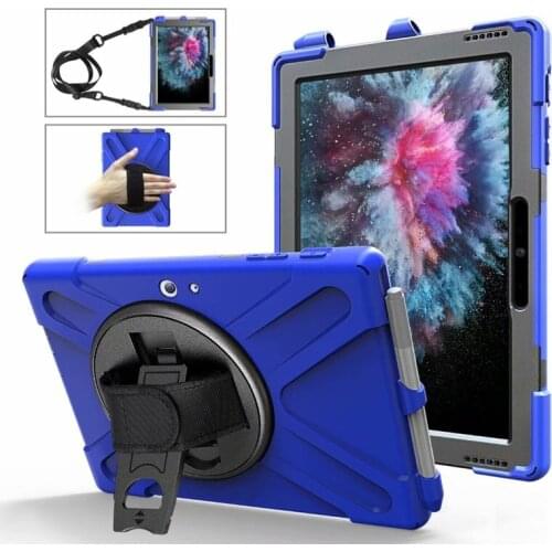 Case For New Microsoft Surface Go laptop Cover Stand long Strap Shoulder Heavy Duty Silicone safe child case For Surface Go case