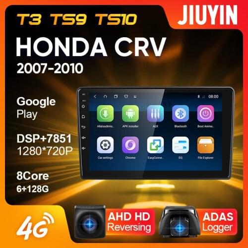 JIUYIN Type C Car Radio Multimedia Video Player Navigation GPS For Honda CRV CR - V 4 RE 2007 - 2010 Android No 2din 2 din