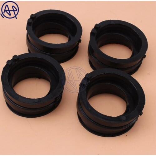 For Honda CBR900 929 954RR 2000-03 Motorcycle Black Rubber Carburetor Manifold Interface Intake Pipe Adapters Insulator Boot 4pc