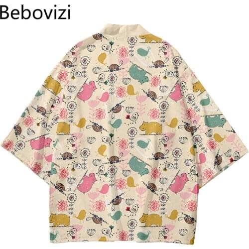 Cardigan Women Men Harajuku Haori Plus Size 4XL 6XL 5XL Cartoon Floral Loose Japanese Streetwear Kimono Cosplay Yukata Clothes