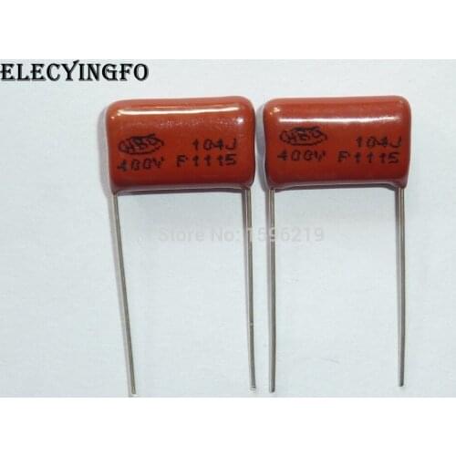 10pcs CBB capacitor 104 400V 104J 0.1uF 100nF P15 CBB21 Metallized Polypropylene Film Capacitor