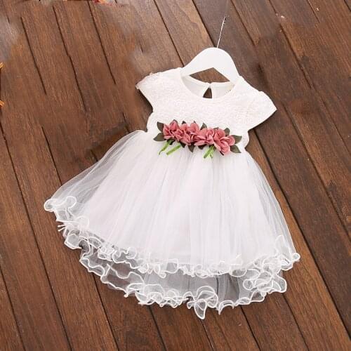 1 2 3 4 Years Baby Girl Lace Dress Cute Flowers Toddler Kids Clothes Party and Wedding Infant Dress Elegant Fancy Vestidos 2020