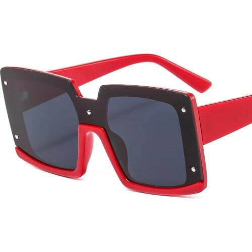 Trendy Colored Half Frame Square Sunglasses Women Brand High Quality Eyeglasses Street Beat Shopping Oculos De Sol Gafas UV400