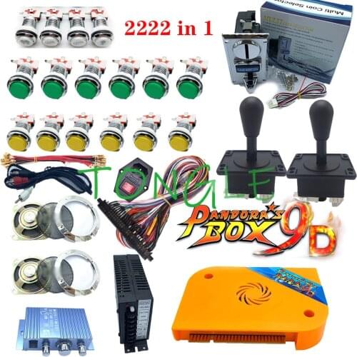 2222 in 1 DIY Kit Pandora Box Board Game Game Joystick Harness Coin Acceptor for Bartop Retro Arcade Game Cabinet Machine 3P 4P