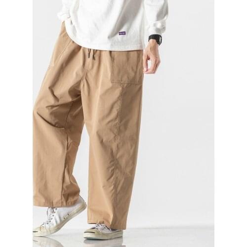 New 2021 Men’s Cargo Pants Loose Solid Color Korean Men Harem Pants Oversized Casual Trousers Male Oversized Streetwear M-5XL