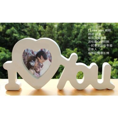 Popular new style 3D photo frame is Artificial Wood Letter 3 styles photo frames for Home decor and wedding decorations