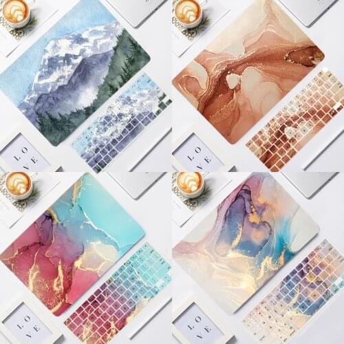 With Keyboard Cover Laptop Cases for Macbook Air 13 A2337 Touch Bar ID for Air Pro Retina 11 12 13 15 16 A1370 A1932 A1707 A2251