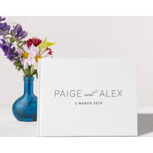 White Theme Wedding Guestbook Sliver Color for Family Photo Album,Custom Album for Graduation or Party,Welcome Sign book