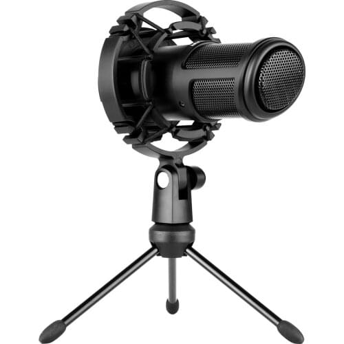 TAKSTAR PC-K320 Side-address Microphone Wired Condenser Mic Cardioid Pickup Pattern with Shock Mount and Tripod