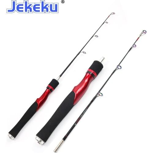 JEKEKU 2021 NEW Carbon Ice Fishing Rod Soft Tip Winter Rod 55cm 75cm Ultralight Rod EVA Handle Portable Fishing Pole