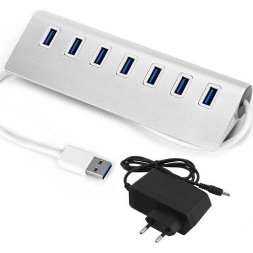 USB 3.0 HUB 7 Ports USB HUB Splitter With Power Adapter USB Hab High Speed 5Gbps USB Splitter 3.0 HUB For Laptop PC Accessories