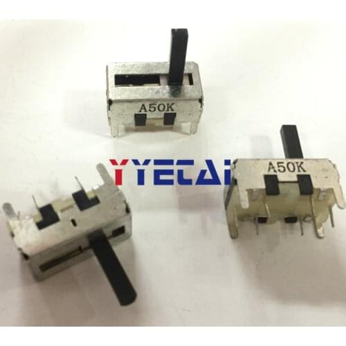 YongYeTai 17MM straight slide potentiometer double A50K shaft length 10MM car sliding potentiometer stroke 10MM free shipping