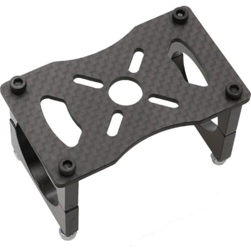 1Set 12/16/20/22/25/30mm 3K Carbon Fiber Tube Clamp + Motor Mount Fixture Clip Holder Bracket for RC Model Aircraft Quadcopter