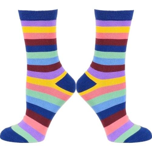 Women Rainbow Strip Socks