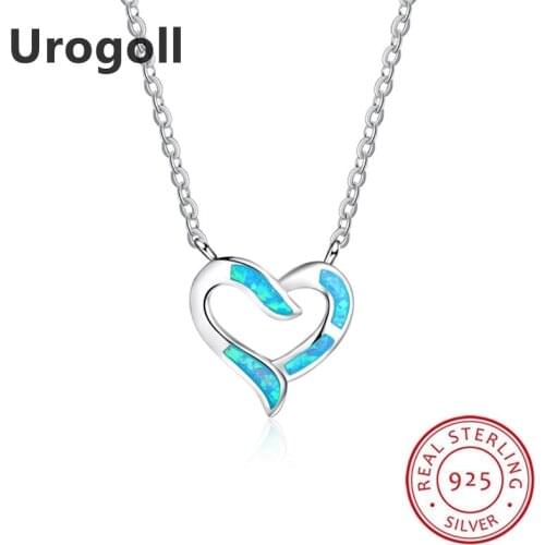 Trendy Genuine 925 Sterling Silver FIne Jewelry Heart Pendant Necklaces For Women Luxury Engagement Wedding Jewelry GIfts