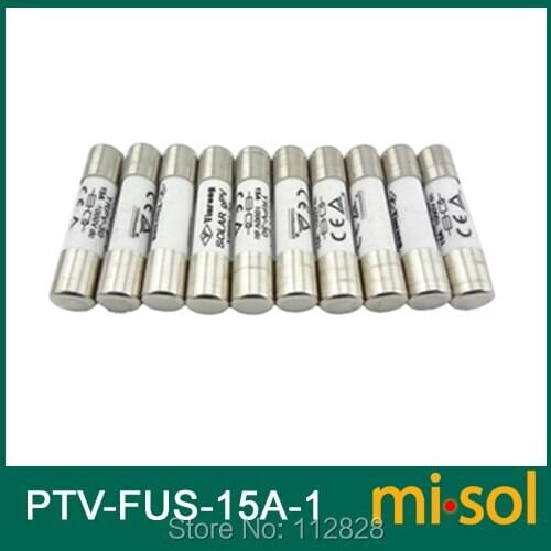 100 pcs of PV solar fuse 15a 1000VDC fusible 10x38 gPV