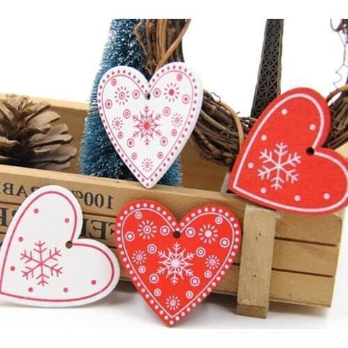 12pcs New Year Wood Christmas Tree Ornament Wooden Hanging Pendants Gifts Snow Elk Christmas Decora adornos de navidad 3