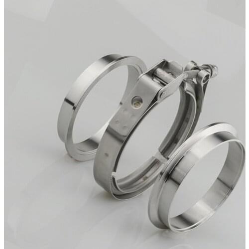 2/2.25/2.36/2.5/2.75/3/3.5/4/4.5/6 Inch Male/Female V-Band Clamp Flange Kit V-band Turbo Exhaust Pipes Car Accessories