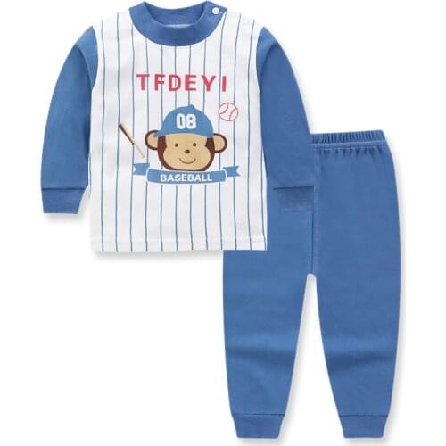 2PCS Winter Children Kids Pajamas Sets Baby Boys Girls Cotton top+pants Cartoon Girl Clothing Autumn Cute Sleepwear Suit Pyjama