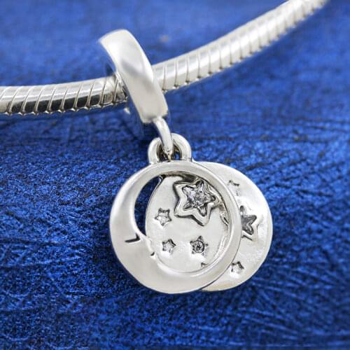 2020 Winter New 925 Sterling Silver Beads Stars and Snowflakes Charm Fit Original Pandora Bracelet Christmas Jewelry